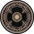 FLORAL ORIENTAL AREA RUG 8X8 TRANSITIONAL PERSIAN ROUND ACTUAL   7 10 