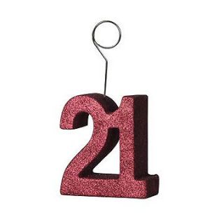 21st birthday party age 21 red photo balloon holder time