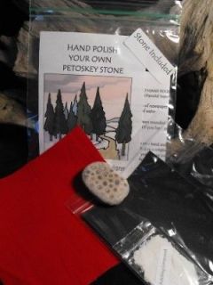 PETOSKEY STONE POLISHING KIT   STONE INCLUDED LIMITED SUPPLY 