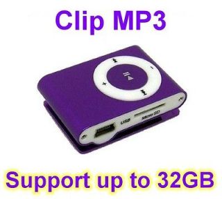 Purple Mini clip digital  Player support 2GB 4GB 8GB 16GB 32GB 