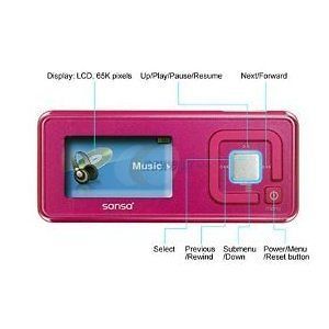   c240 SDMX7 1024 A18 Pink 1 GB MP3 Player FM Radio Voice Recorder New