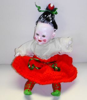 Lolli Christmas Elf Remade Doll OOAK Made Wearing Vintage Doll 