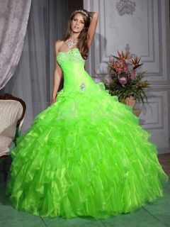 Green Ball Gown Prom Dress Voile Sweetheart Evening/Party 