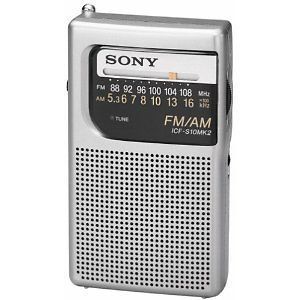    S10MK2 Pocket Small Camp Portable AM/FM Radio, Silver 