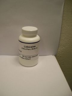 Aqueous Solution, Lidocaine, 25 grams, 99.9%, 250 ml Distilled Water