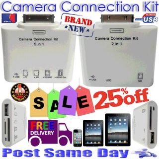   Connection KIT Card Reader For IPAD IPOD MS DUO Micro SD Adapter