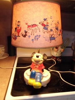   Disney Table Lamp Vintage Child Nursery Lamp Night Light FREE SHIP