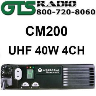 new motorola cm200 uhf 40 watt 4 channel radius radio
