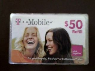 newly listed $ 50 t mobile prepaid refill card time
