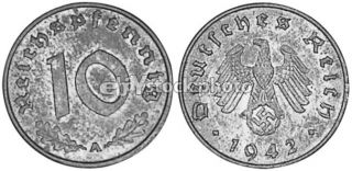 Germany, Third Reich 10 Reichspfennig, 1