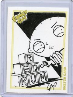 FAMILY GUY 2 SKETCH CARD BY CZOP RARE THE SHINNING REDRUM