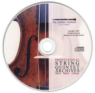 huge string quintet sheet music collection pdf cd clarinet institute