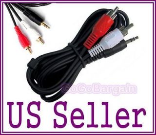   /PC/iPHONE/iPOD STEREO Y ADAPTER 3.5mm RCA AUDIO CABLE USA SELLER