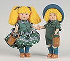LOT 3 VOGUE DOLLS GINNY JILL JEFF TRUNK AND CLOTHING