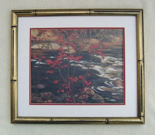   of Seven, A. Y. Jackson The Red Maple in Bamboo gold style frame
