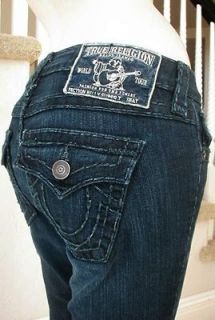 NWT True Religion womens Billy super T jeans in dark ponyexpress