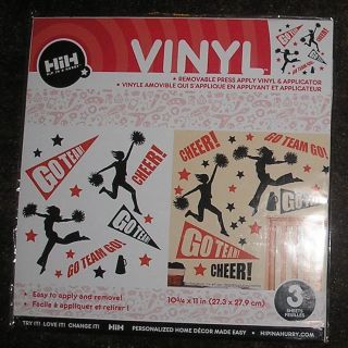 hip in a hurry vinyl wall cheerleading design decor time
