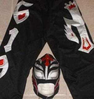 WWE RAW Rey Wrestling boy small mask pants costume set SmackDown 