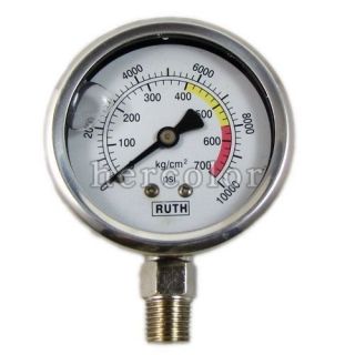 NEW 2.4 60MM Hydraulic Pressure Gauge Meter 700KG 10000psi