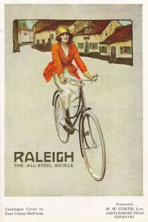 AD33 Vintage 1920s Raleigh Bicycles Bike Advertising Poster A3 17x12 