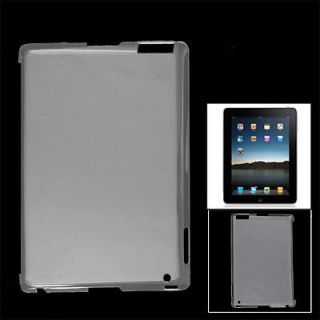 Protective Gray Hem Clear Hard Plastic Back Shell for iPad 2 3
