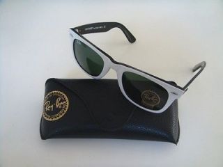 ray ban wayfarer sunglasses 2140 956 white green 50 22