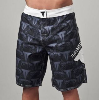 New Throwdown Royal 2 Fight or Board Shorts   MMA   Black or Red