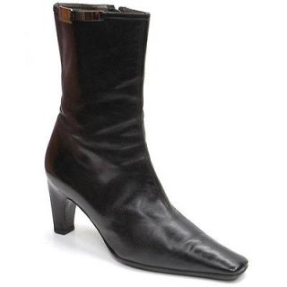 FRATELLI ROSSETTI Made in Italy Black Tapered Toe Signature Ankle 