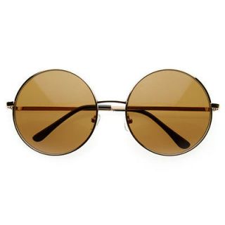   Inspired Large Oversize Full Metal Round Circle Sunglasses 8370
