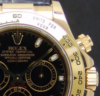 ROLEX   Mens 18kt Gold DAYTONA Black Model   116518 SANT BLANC