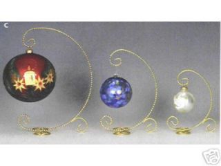 BRASS CHRISTMAS ORNAMENT HOLDER Hanging Collectible STAND STANDS 