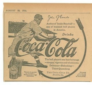 1914 coca cola advertisement baseball player  19