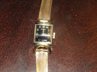 Hamilton Ladies Vintage Watch 14 K Solid Gold With Solid Gold Watch 