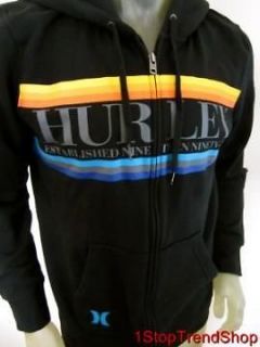 NWT Hurley Zip up hoodie 1999 mens black sizes S/M/L/XL $50