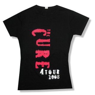 THE CURE NORTH AMERICA TOUR 08 BLACK BABY DOLL T SHIRT NEW JUNIORS 
