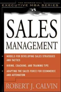 Sales Management by Robert J. Calvin 2000, Hardcover