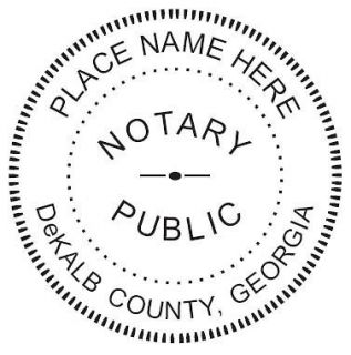 For GEORGIA NEW Round Self Inking Official NOTARY SEAL RUBBER STAMP