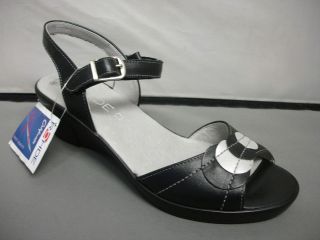 Womens Rohde 5494 Black/Mocca Leather Open Toe Sandals EU 36 42 Width 