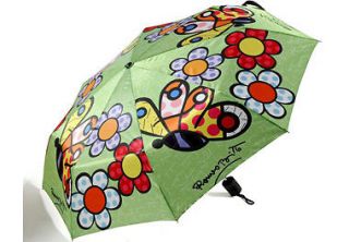 authentic britto butterfly folding umbrella nwt