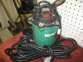 MYERS S33V1C SUBMERSIBLE SUMP PUMP w/ VERTICAL FLOAT SWITCH