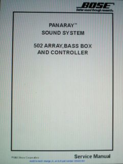   PANARAY 502A 502B 502C SYSTEM SERVICE MANUAL BOOK BOUND IN ENGLISH