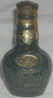 royal salute scotch whisky miniature bottle green empty from singapore