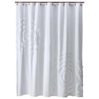 New Target Home Ruffle Shower Curtain White Cotton Romantic Country 