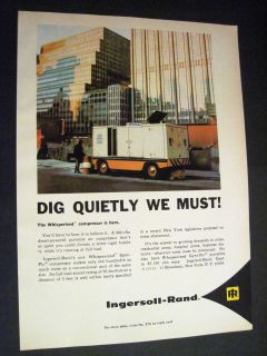 Vintage image Ingersoll Rand Whisperized Portable Air Compressor 1969 