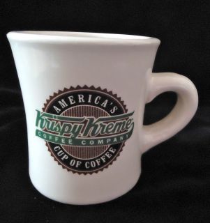   Krispy Kreme Heavy Stoneware White Coffee Mug Americas Cup of Coffee