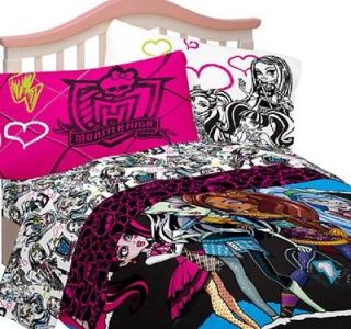   HIGH GHOULS RULE Dolls Twin/Single Size Bed Comforter & Sheet Set