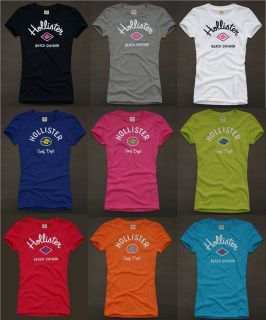 HOLLISTER BY ABERCROMBIE WOMENS LOGO T SHIRT CAPISTRANO TOP TEE S M L 