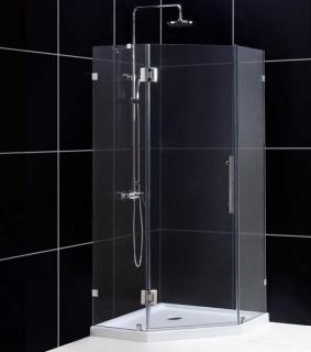   SHEN 22363610 04 NEOLUX 36 x 36 x 73 Frameless Hinged Shower Enclosure