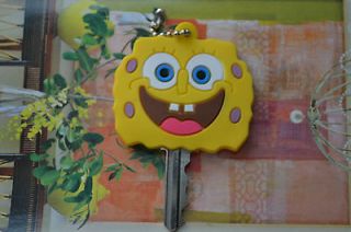 spongebob squarepants key cover cap keychain one day shipping 