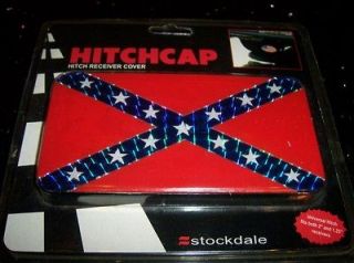 CONFEDERATE FLAG METAL HITCHCAP HITCH COVER CAR TRUCK HEAVY DUTY